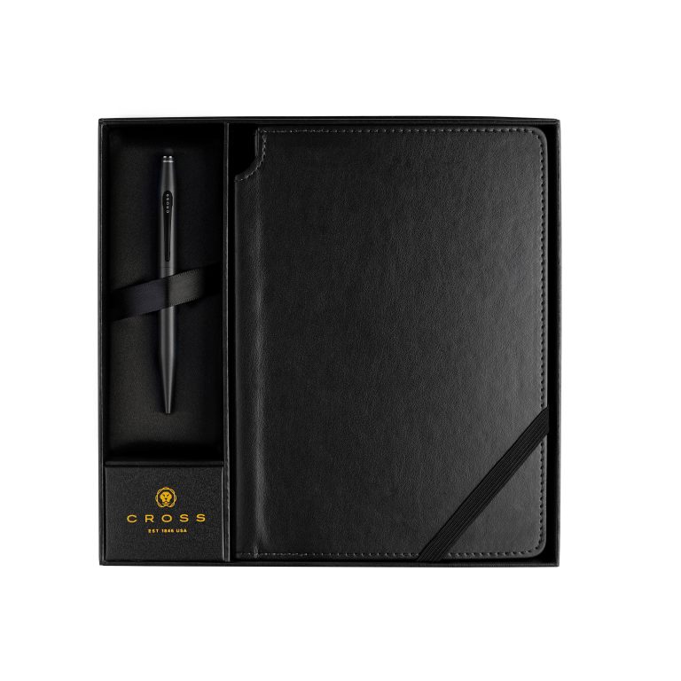 Cross Tech2 Black Ballpoint Pen Stylus With Black Journal Gift Set AT0652-1/1